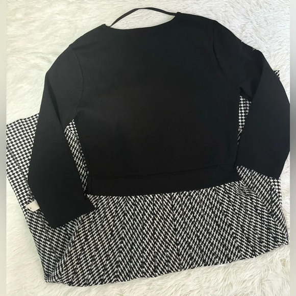 Maggy London  women’s Ronan Aline Mixed Media Mide Dress - Picture 6 of 7